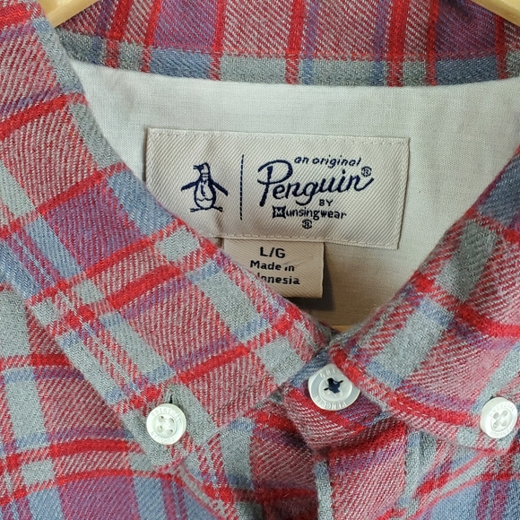 Penguin plaid mens button down - Picture 3 of 4